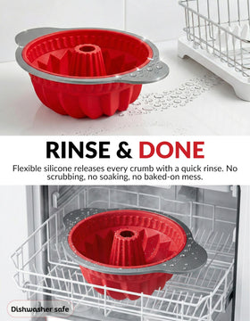 Boxiki Kitchen easy-release surface minimizes sticking for quick, clean baking.