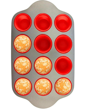 Boxiki Kitchen non-stick silicone muffin cups for easy release and clean baking