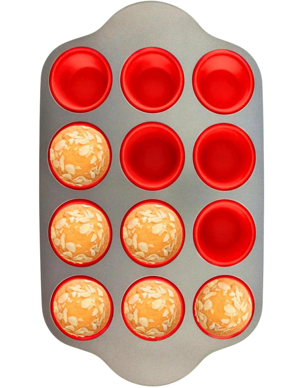 Boxiki Kitchen non-stick silicone muffin cups for easy release and clean baking