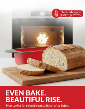 Boxiki Kitchen silicone non-stick release close-up highlighting flexible bake surface.