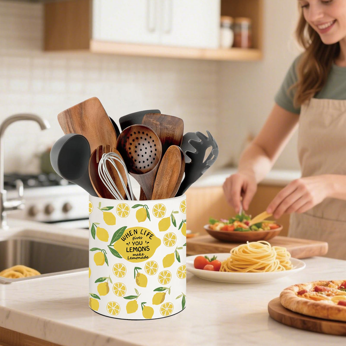 BOXJINCO lemon kitchen decor displayed as a stylish art piece in a kitchen corner