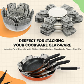 BOYAN thick felt pot separators 14in safeguard ceramic cookware from chipping
