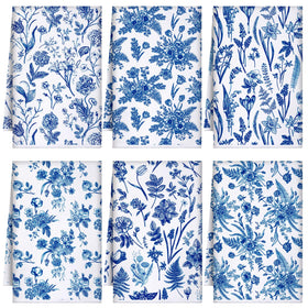 Boyiee blue flower kitchen towels set for quick drying and everyday cleaning