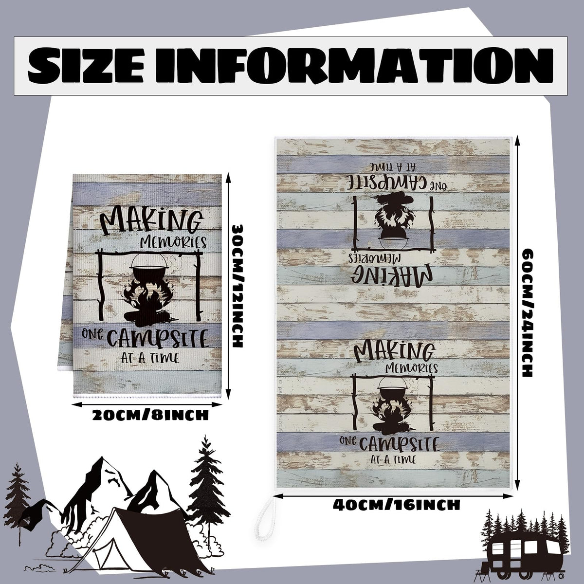 Boyiee camping towel campfire design to wipe spills after outdoor meals