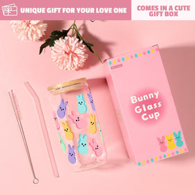 BOYIN HUES bunny-design glass cup enhances Easter gatherings and photos