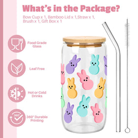 BOYIN HUES glass iced coffee cup with lid supports travel and home use