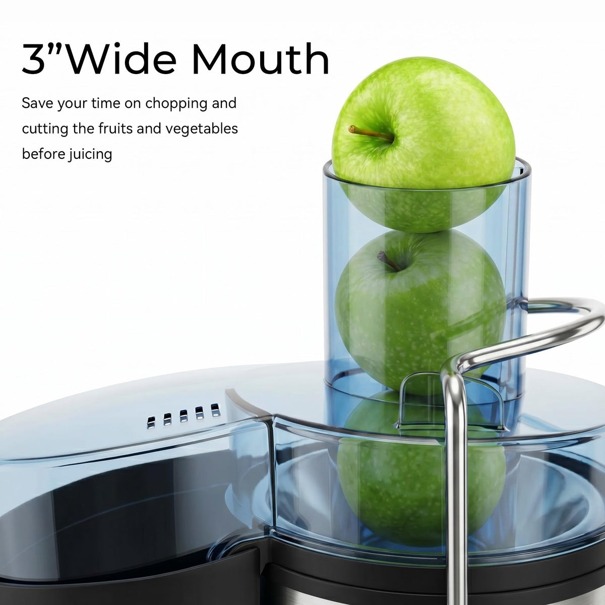 Boyuevi juicer wide 3-inch feed chute for minimal prep