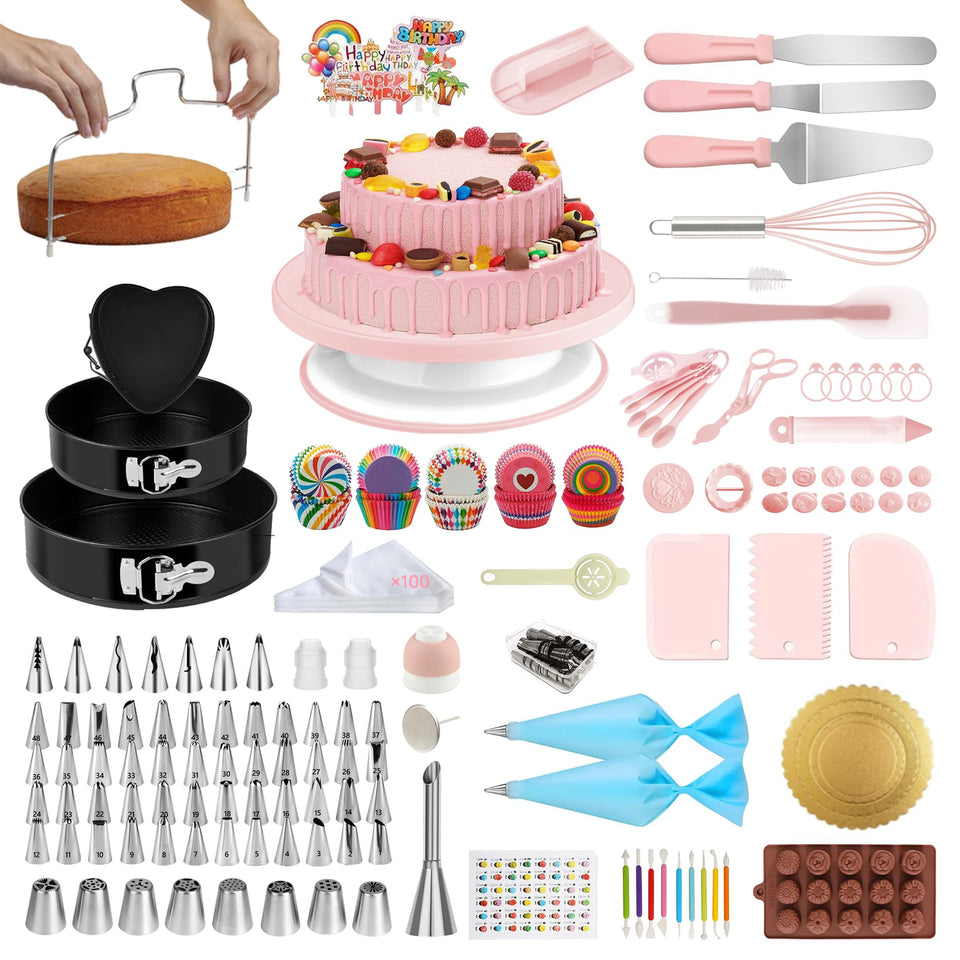 Boyun cake decorating kit turntable with smooth rotation for precise icing