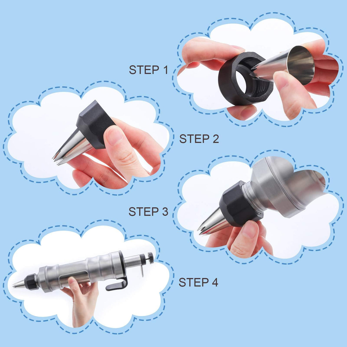 Boyun cake scrapers set delivers precise edges for professional decorating.