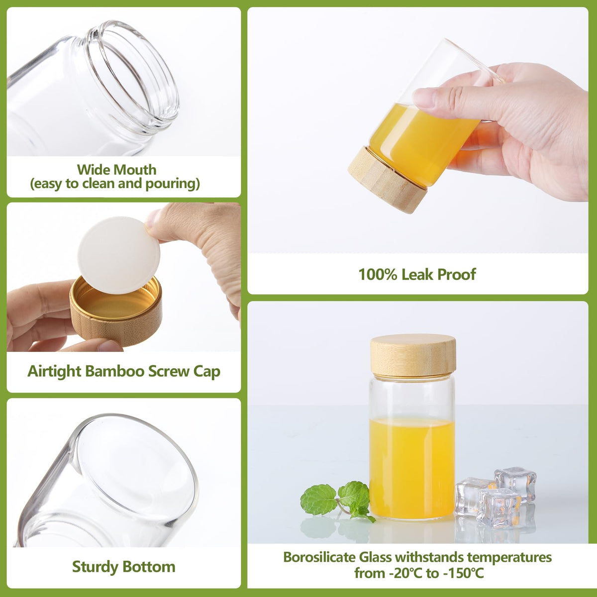 BPFY leak-proof lids with gaskets ensure spill-free travel.