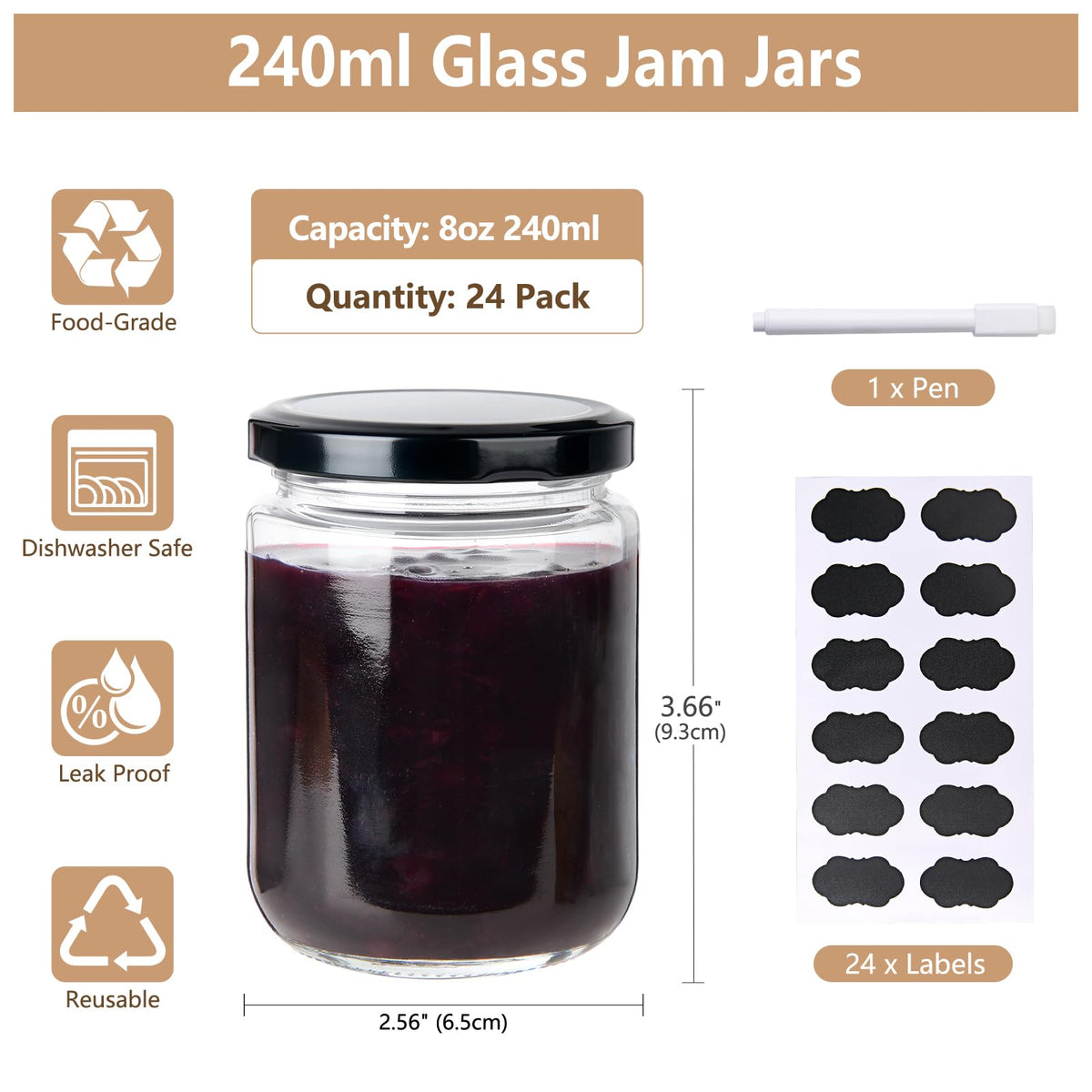 BPFY waterproof labels and pen for precise ingredient dating.