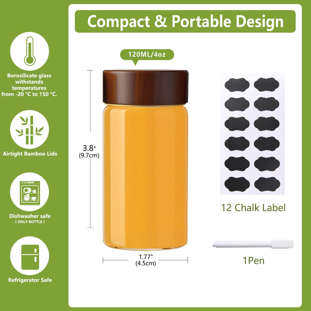 BPFY wide-mouth 34mm opening for easy filling of juices and shots.