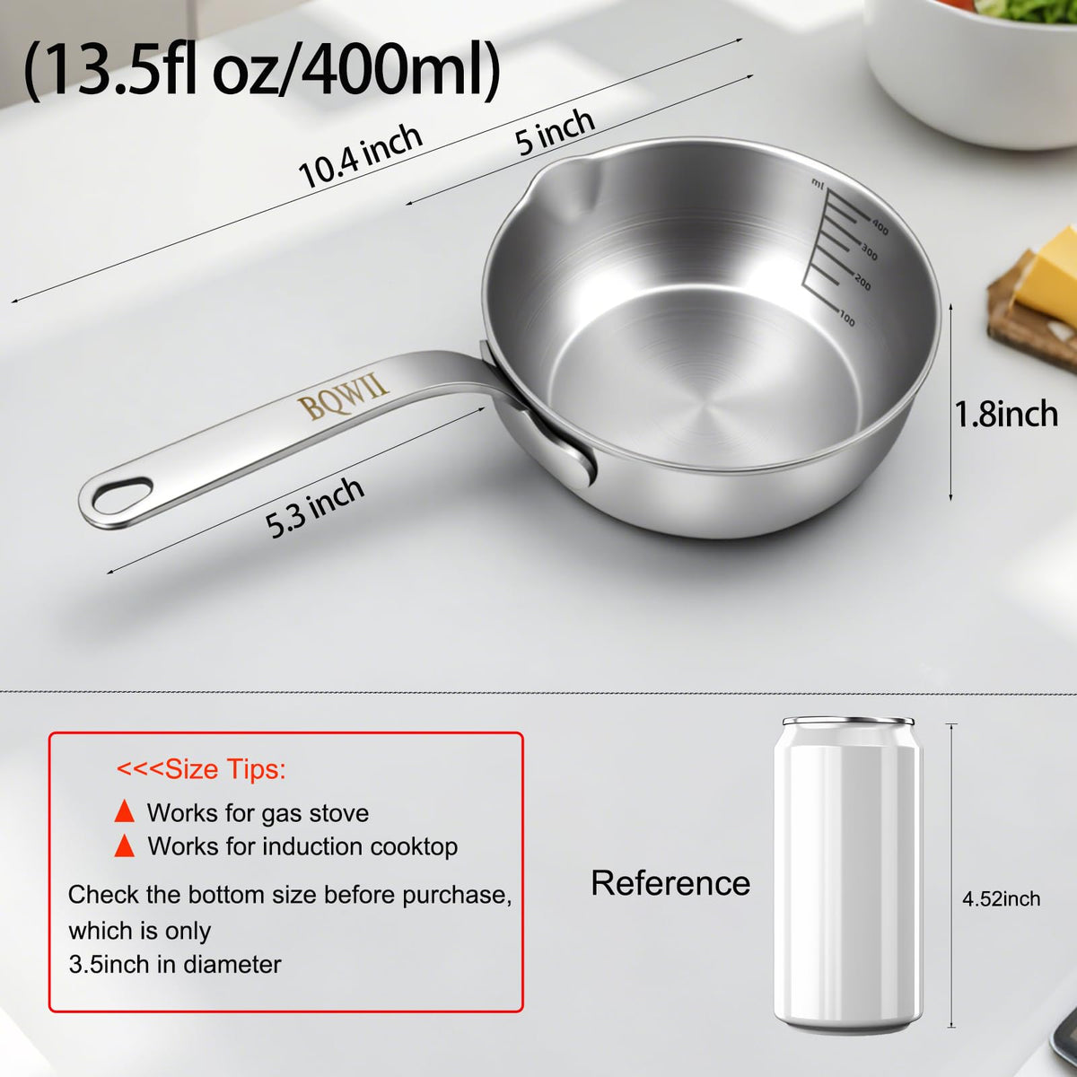 BQWII butter warmer 400 ml capacity ideal for small portions and quick heating.