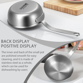 BQWII butter warmer with drip-free pour spout to prevent spills.