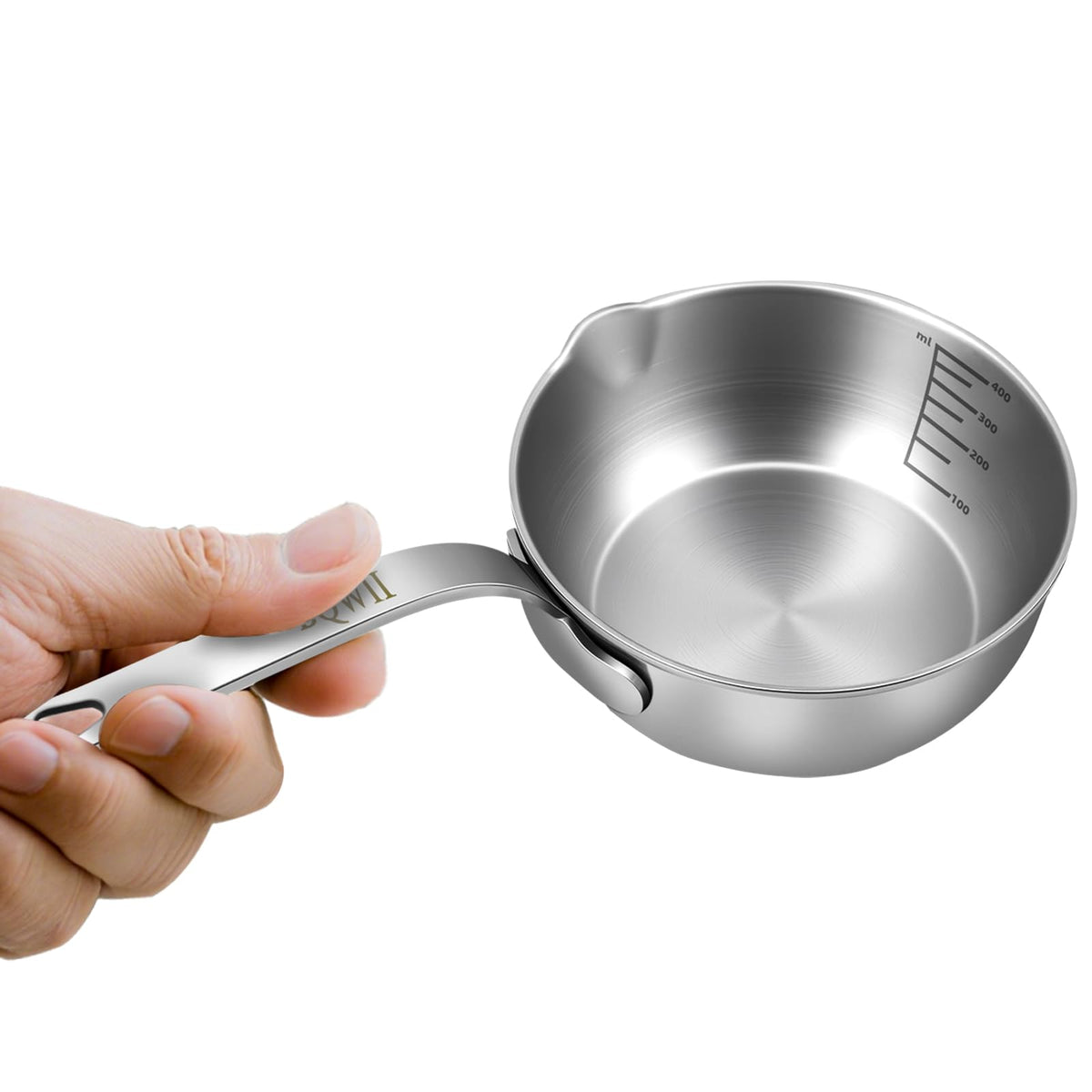 BQWII butter warmer with tri-ply interior for even heating and rust resistance.