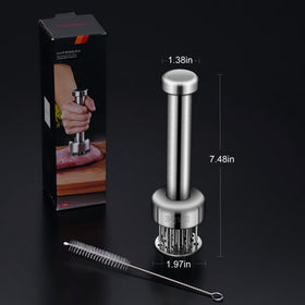 BQWII meat tenderizer tool in 304 stainless steel for durable performance.