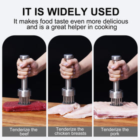 BQWII needle tenderizer tackles beef, chicken, and pork for tender results.