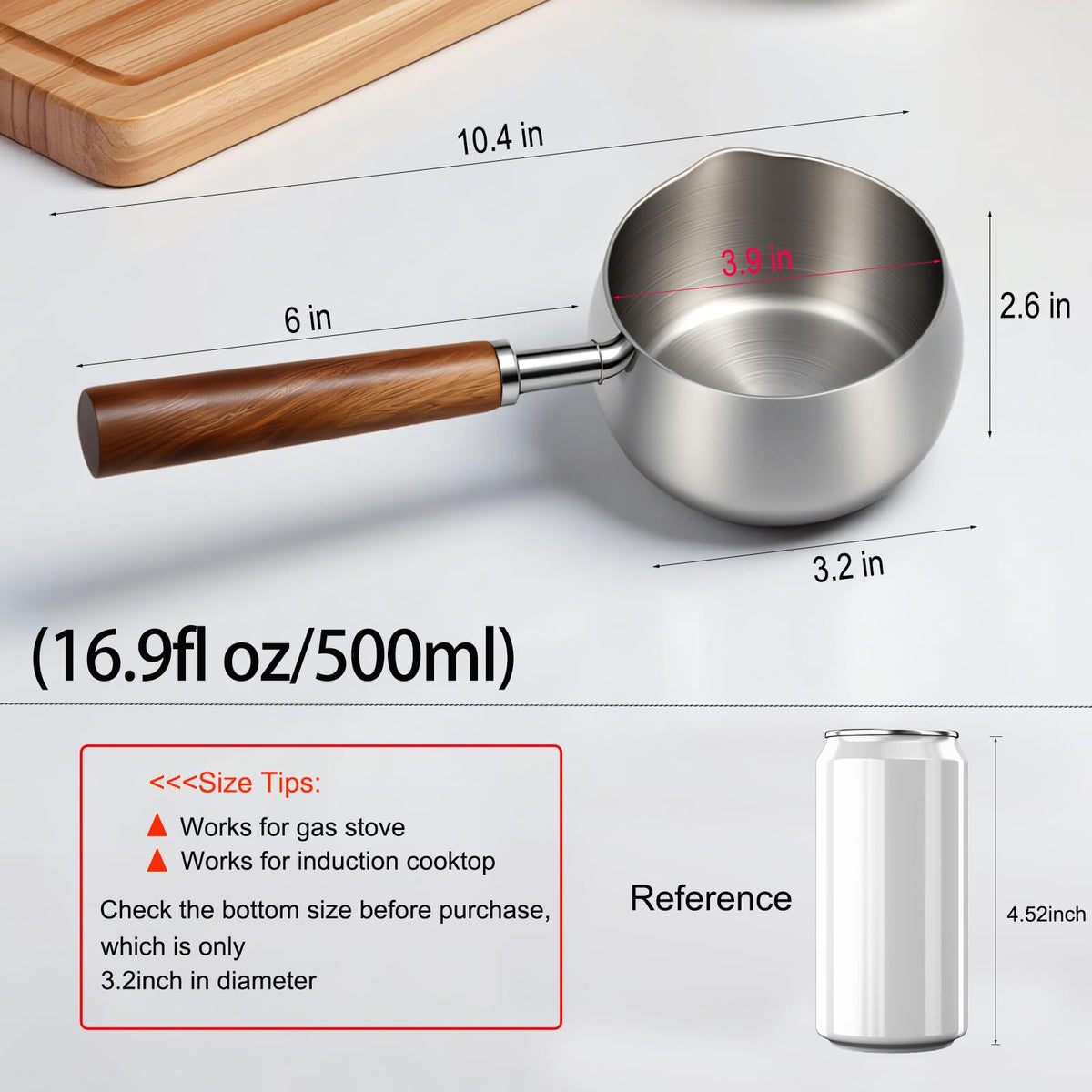 BQWII butter warmer with elegant wooden handle for safe control.