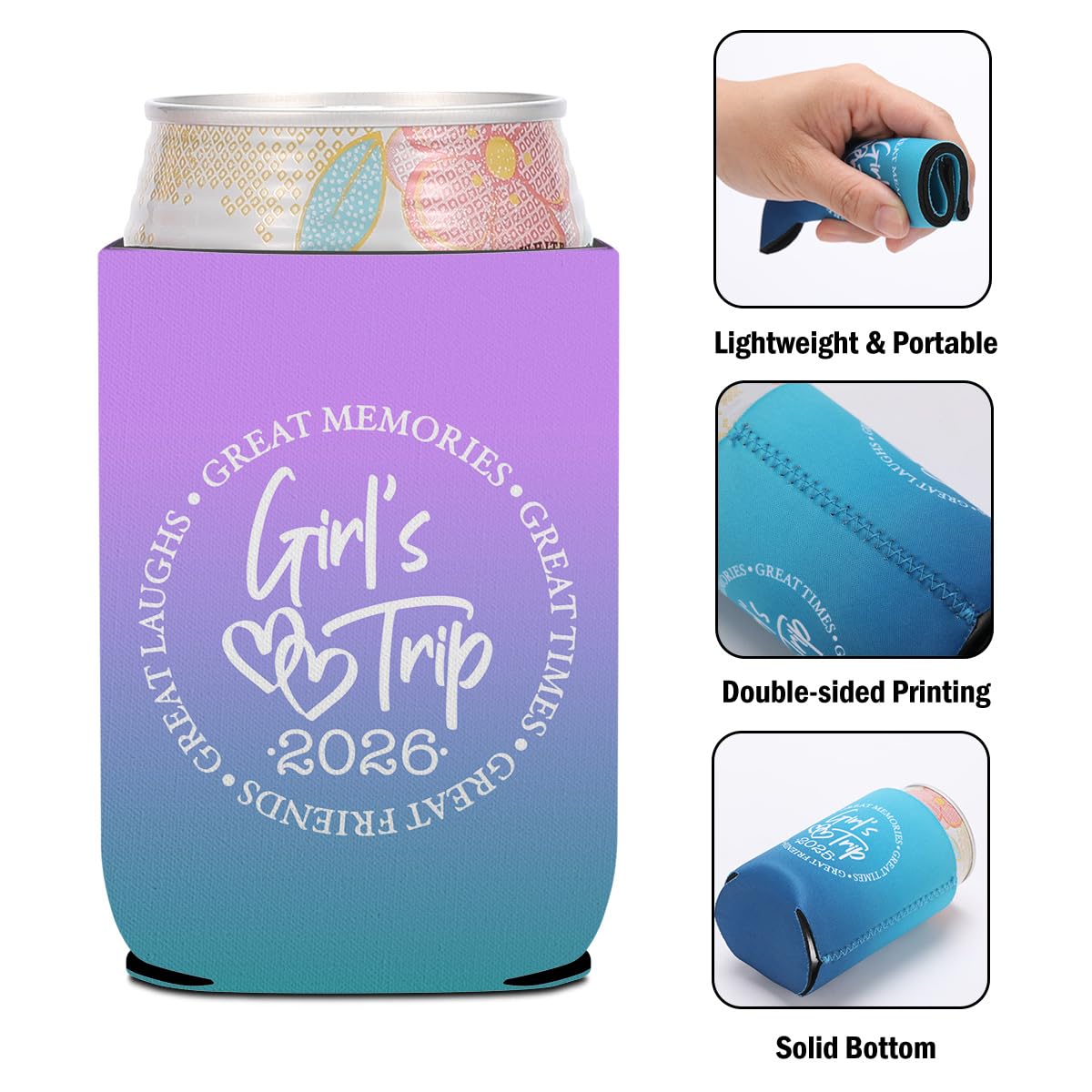 BQXH neoprene insulated sleeve keeps beers cooler longer during parties