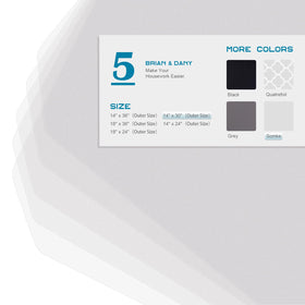 BRIAN & DANY waterproof shelf liner in clear finish protects lower shelves.