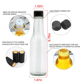 Brajttt 5oz glass bottle with shrink cap close-up, secure storage.