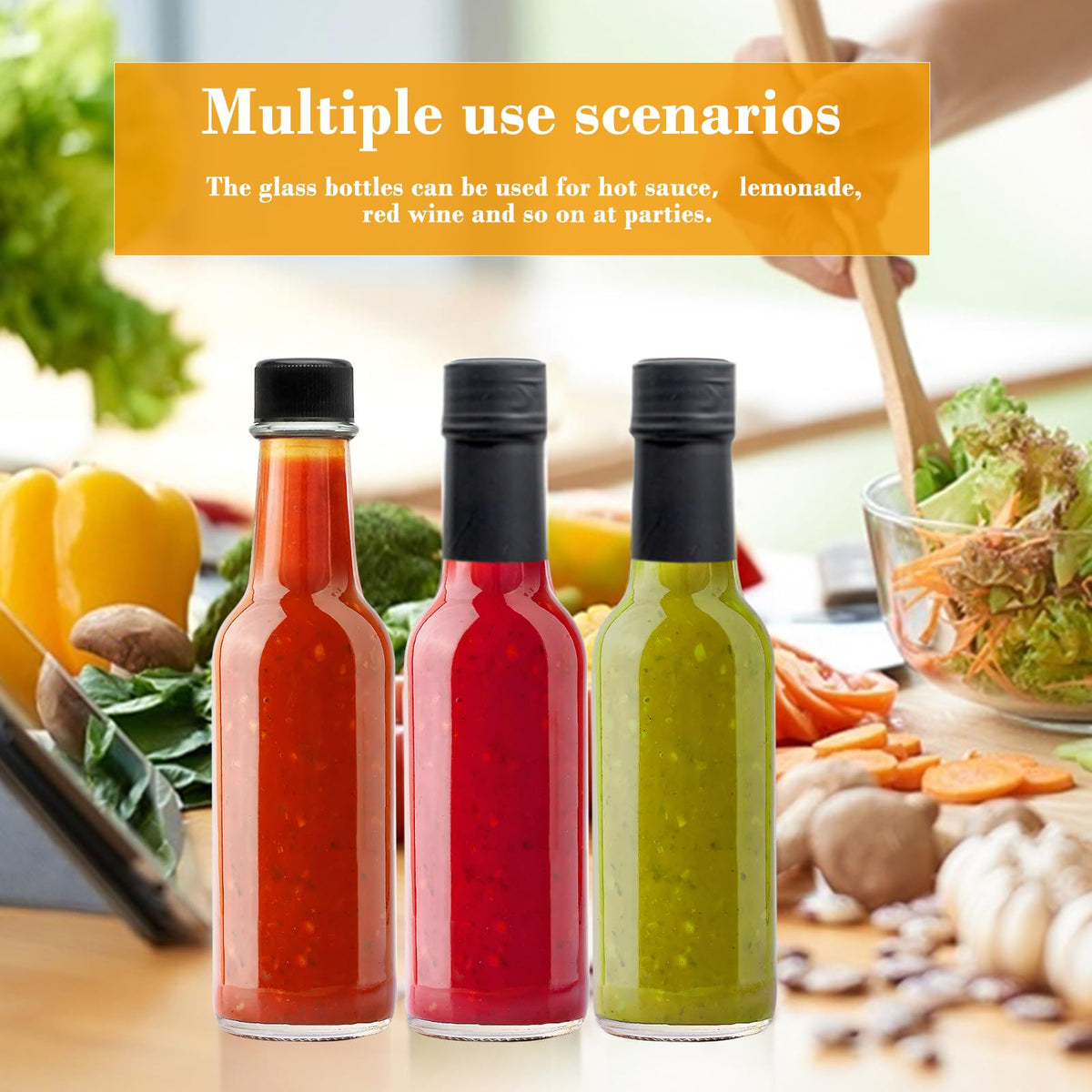 Brajttt black-cap bottle preserves oils and vinegars safely.
