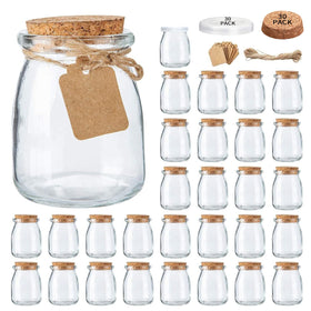 Brajttt mini yogurt jars with cork lid close-up showing lid detail for premium presentation