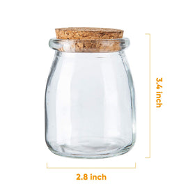 Brajttt jars stacked to showcase 7 oz capacity and clear glass