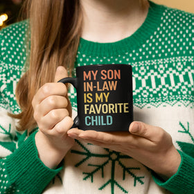 BRANDMART Ceramic 11-ounce mug shows dishwasher and microwave safe features