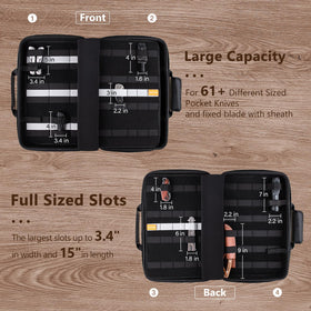 Durable foam shell and sturdy pages protect blades from scratches.
