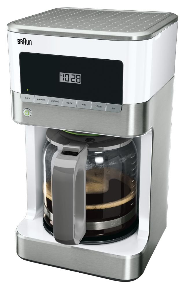 Braun BrewSense anti-drip pour spout prevents spills during brewing