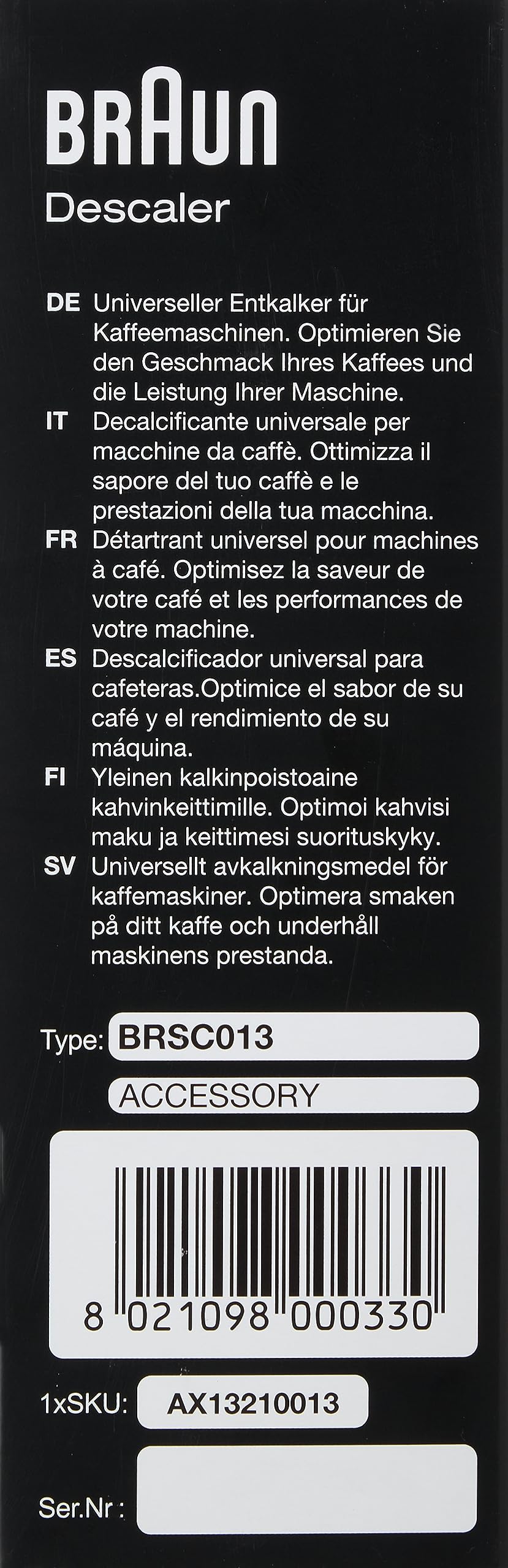 Braun BrewSense coffee maker image showing descaling compatibility for better performance.