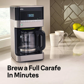 Braun BrewSense KF7150 with an extra-wide display for simple programming.