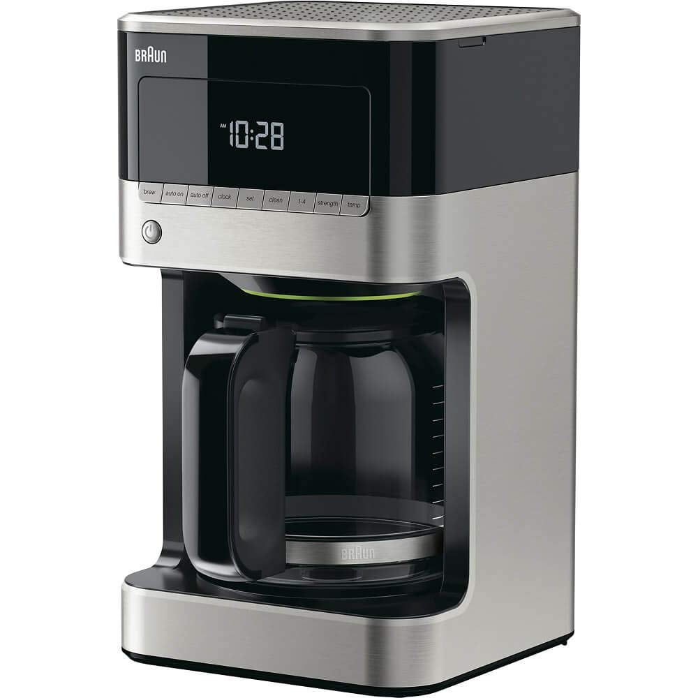 Braun BrewSense KF7150 stainless steel finish for a durable, stylish kitchen coffee station.