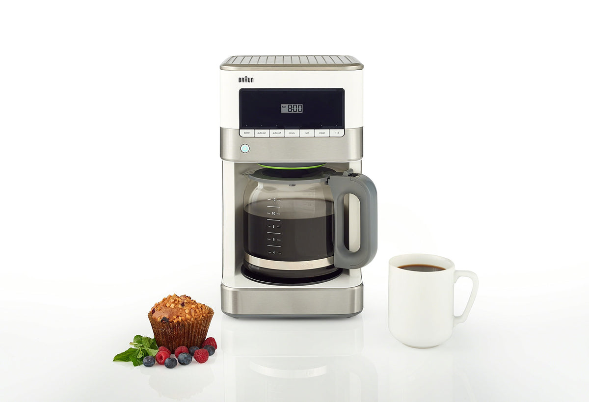 Braun BrewSense LED control panel for easy scheduling and settings