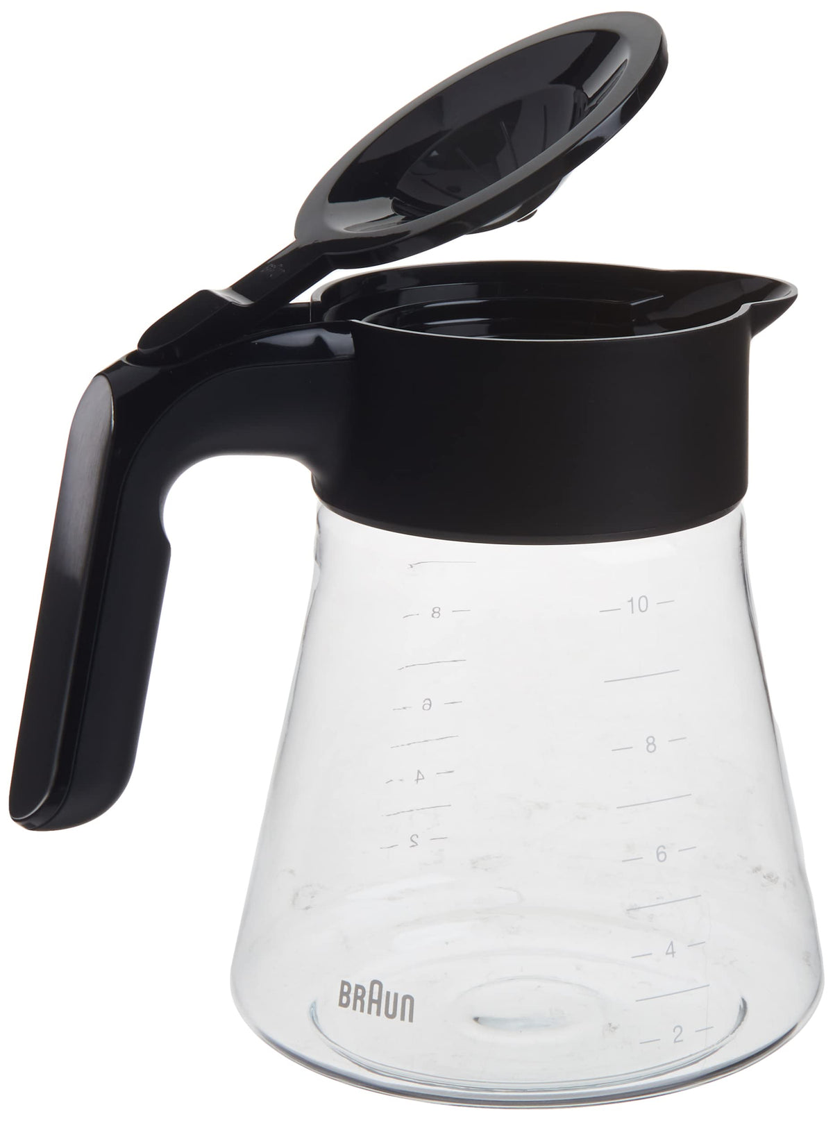 Braun BRSC008 carafe spout detail emphasizing pour-control for consistent cups