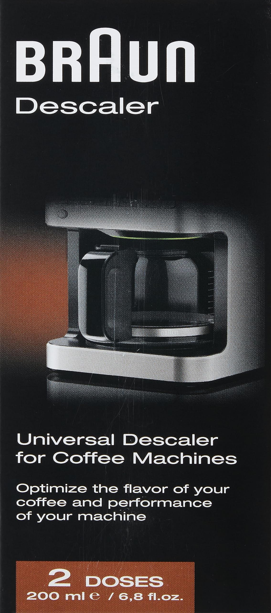 Braun Descaling Solution inside-machine action image highlights limescale reduction.