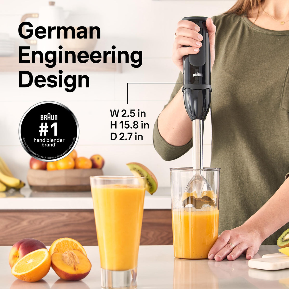 Braun MQ5000 Vario dishwasher-safe unit and attachments for easy cleanup.