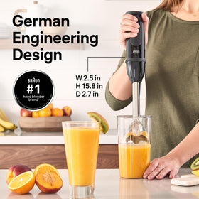 Braun MQ5000 Vario dishwasher-safe unit and attachments for easy cleanup.