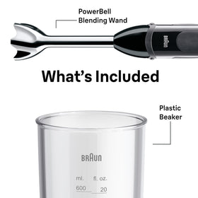 Braun MQ5000 Vario in action blending soups and smoothies with steady power.