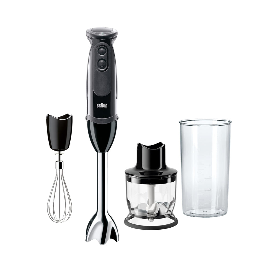 Braun MQ5025 hand blender pour action delivering smooth purée.