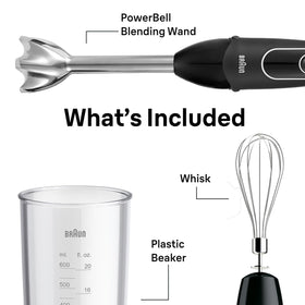 Braun MQ5025 whisk attachment adds light aeration for dressings.
