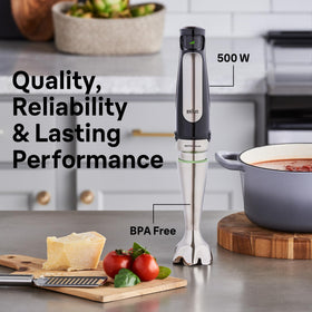 Braun MQ7035 Blender beaker with measuring marks for precise mixing.