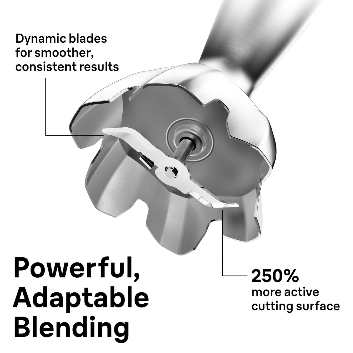 Braun MQ7035 EasyClick Plus enables quick attachment swaps.