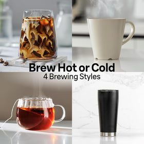 MultiServe Dial shows seven size options from single cup to carafe.