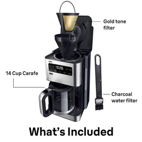 Braun PureFlavor 24-hour programmable timer ready for morning brew.