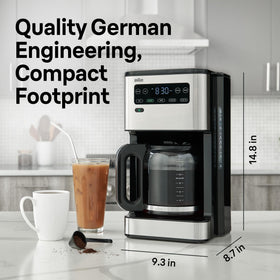 Braun PureFlavor BrewChoice Plus panel showing brew options.