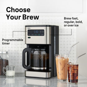 Braun PureFlavor SteadyTemp warming plate with adjustable heat levels.
