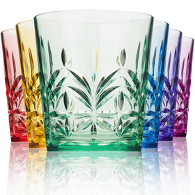 Bravario Royal 13oz clear plastic glasses with glass-like clarity for everyday water and juice