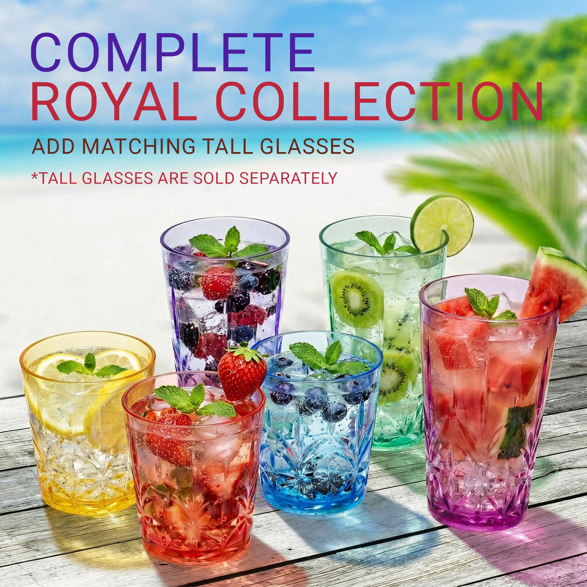 Bravario Royal multi-color set brings vibrant mood to any table or picnic